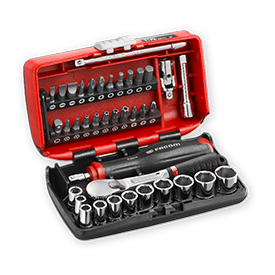 JUEGO CARRACA-VASOS-PUNTAS 1/4 OGVGRIP 38PZ JUEGO CARRACA-VASOS-PUNTAS 1/4 OGVGRIP 38PZ